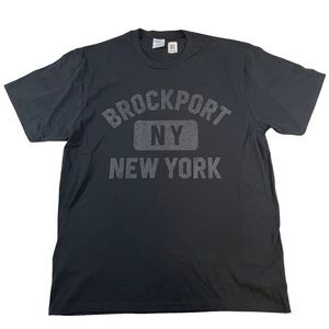 Port and Company Black Brockport New York Men’s T-Shirt Sz L